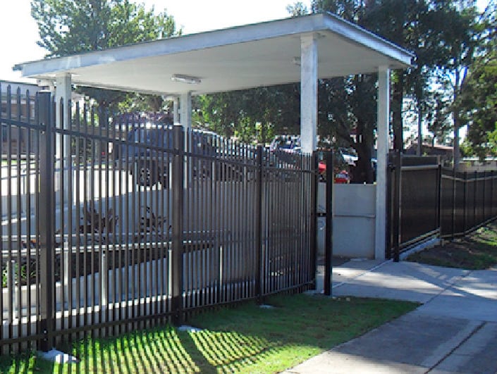 Hercules steel tubular fence for commercial premises in melbourne
