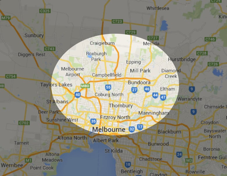map northern suburbs of melbourne