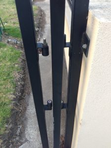 commercial automatic sliding gate close up