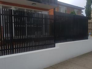 slat fencing apartment block