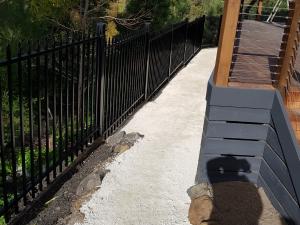 tubular fencing with decking